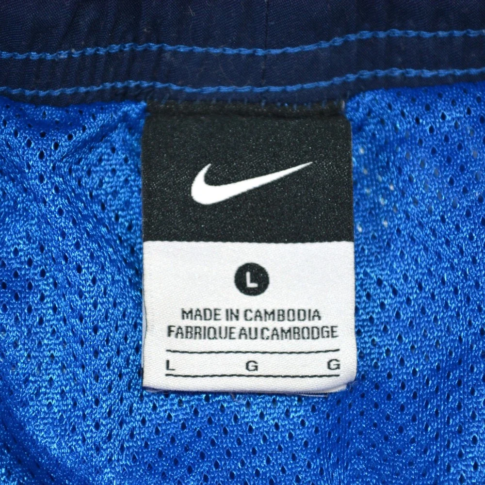 Nike Mens Swim Trunks Blue Cargo Pocket Mesh Lined Board Shorts Size Large